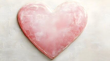 Poster - Pink heart shaped resin art on textured background