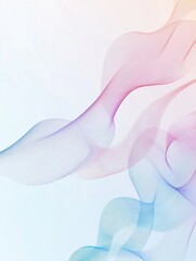 Leinwandbilder - Soft pastel abstract shapes flowing gently across a light background creating a soothing visual effect for relaxation and calmness. Generative AI
