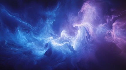 Poster - Celestial motion of ethereal clouds cosmic space abstract art digital environment wide angle mystical beauty