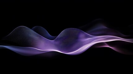 Poster - Dynamic wave patterns digital art abstract visualization dark background artistic concept