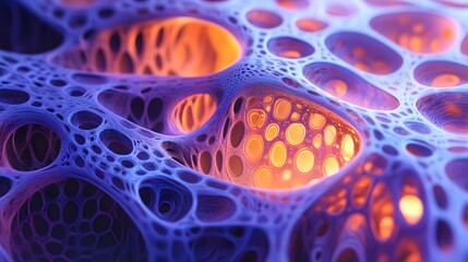 Poster - Exploring intricate patterns in digital art virtual space 3d visualization ambient environment close-up view abstract concepts