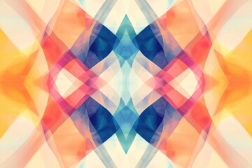 Leinwandbilder - Vibrant abstract pattern with contrasting shapes and colors in a kaleidoscopic design for modern decor. Generative AI