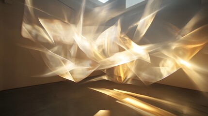 Poster - Dynamic light installation transforming space art gallery visual art contemporary indoor creative illumination