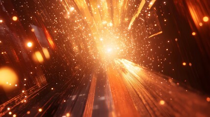 Poster - Dynamic light burst abstract digital environment 3d animation futuristic concept creative visuals