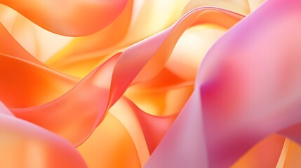 Poster - Flowing colorful abstract waves digital art background vibrant environment soft focus visual concept for design