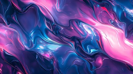 Poster - Dynamic abstract art digital creation colorful fluid patterns vibrant environment close-up view creative concept