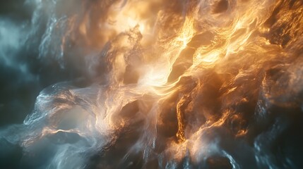 Poster - Dynamic energy explosion abstract art digital illustration vivid colors dramatic light conceptual visuals