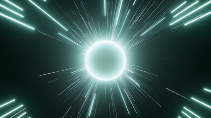 Poster - Dynamic light burst action digital space abstract visuals energetic environment close-up view futuristic concept