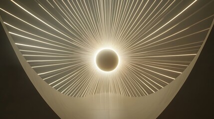 Poster - Illuminated design installation modern art gallery photography indoor low angle abstract light concept