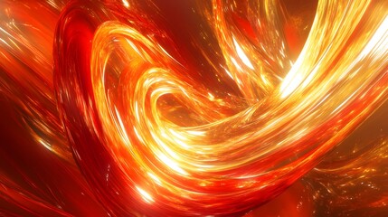 Poster - Dynamic swirling energy abstract digital art vivid colors creative space close-up modern concept