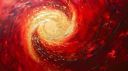 Poster - Swirling red energy abstract art digital canvas vibrant colors close-up motion and flow