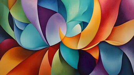 Poster - vibrant abstract art swirl digital artwork colorful design creative studio aesthetic view artistic e