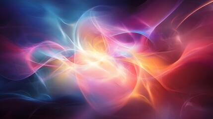 Fototapete - Dynamic colorful abstract swirls digital art vivid light patterns computer graphics vibrant atmosphere