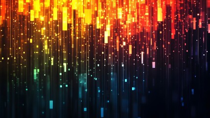 Poster - Dynamic colorful light patterns abstract art digital creation modern environment vibrant viewpoint visual concept