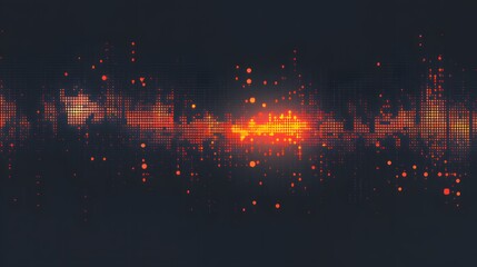 Poster - Dynamic digital soundwave visualization abstract art graphic design dark background artistic perspective modern concept