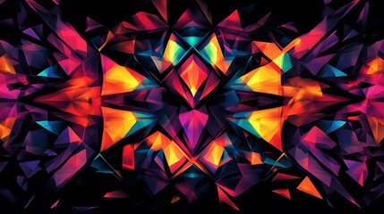 Poster - Dynamic abstract art display digital space graphic design colorful environment vibrant viewpoint creative concept