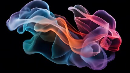 Poster - Dynamic flow of colorful smoke abstract art digital design creative studio aesthetic viewpoint visual expression