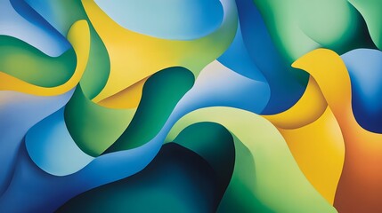 Poster - Dynamic abstract art composition studio digital artwork colorful swirls close-up view modern aesthetic