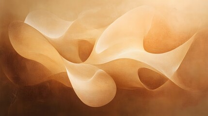 Poster - abstract flowing shapes artistic display digital artwork warm tones aerial viewpoint fluid motion co