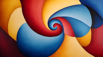 Poster - dynamic abstract swirl art contemporary gallery digital artwork vibrant colors eye-level view modern