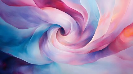 Poster - swirling abstract art studio digital painting colorful close-up harmony and motion