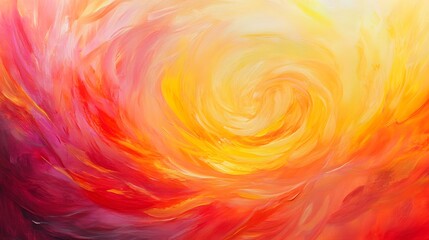 Poster - Dynamic swirl of warm colors abstract art studio vibrant close-up energy and emotion