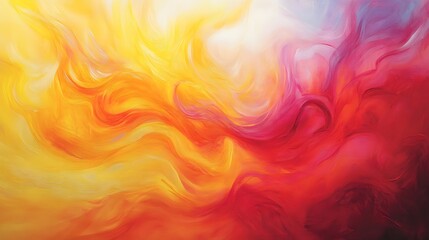 Poster - Vibrant abstract art gallery exhibition digital painting colorful swirls contemporary emotion and expression