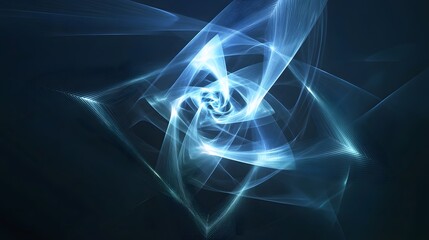 Poster - Dynamic light patterns abstract background digital art dark environment fractal view energy visualization