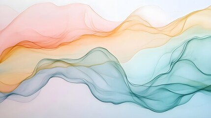 Poster - Fluid motion abstract art digital canvas colorful waves modern design creative concept