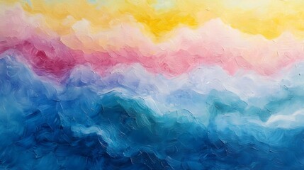 Poster - Dynamic ocean waves painting coastal art studio abstract artwork colorful seascape close-up view creative expression