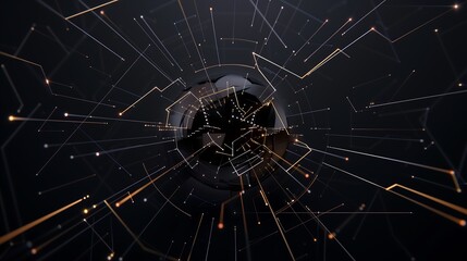 Poster - abstract futuristic cyber tech wallpaper background
