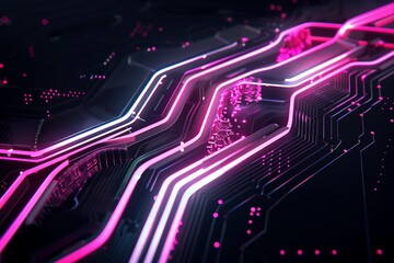 Poster - abstract futuristic cyber tech wallpaper background