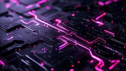 Poster - abstract futuristic cyber tech wallpaper background