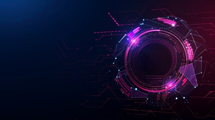 Poster - abstract futuristic cyber tech wallpaper background