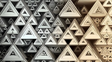 Poster - Dynamic geometric shapes in abstract art digital creation 3d environment aesthetic perspective modern visual concepts
