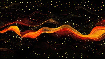 Poster - Dynamic flow of colorful waves digital art abstract background vibrant environment artistic perspective