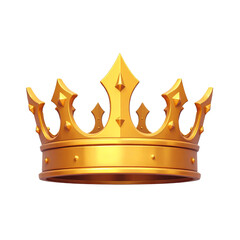 Golden crown with transparent background