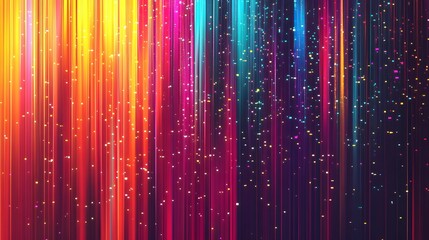 Poster - Vibrant light trails abstract art digital artwork colorful environment artistic viewpoint modern concept