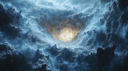 Wall Mural - Nebula and stars abstract explosion in the space wallpaper background photo.