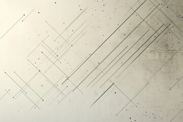 Fototapete - Abstract lines and dots create a unique artistic design on a textured wall surface. Generative AI