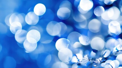 Poster - Soft blue bokeh lights create a soothing and enchanting backdrop, enhancing the ambiance for artistic and creative displays