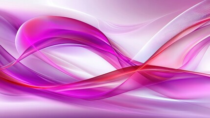 Fototapete - Colorful purple and pink digital waves create a dynamic visual experience, showcasing smooth transitions and flowing patterns