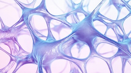 Leinwandbilder - Colorful abstract representation of neurons and synapses in a scientific study of the nervous system. Generative AI
