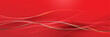 © pickup - Red Abstract Wavy Background with Gradient Lines