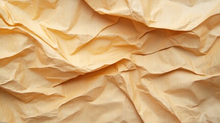 Poster - Brown paper background shows intricate wrinkled textures, perfect for crafts, designs, and artistic presentations, offering a vintage touch