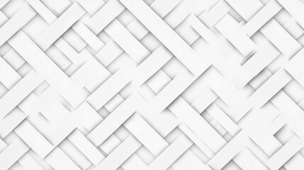 Poster - Modern abstract texture created with interwoven white strips in a seamless design for backdrop or decor. Generative AI