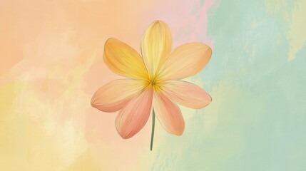 Poster - Elegant blossom in pastel colors against a soft background showcasing spring beauty and delicate petals. Generative AI
