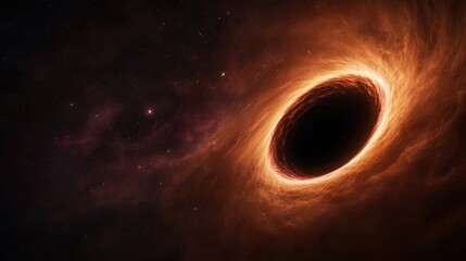 Wall Mural - breathtaking cosmic landscape featuring black hole in stunning gigapixel detail