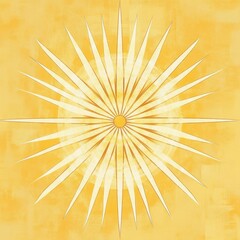 Poster - Bright sunburst pattern on a yellow background representing warmth and energy. Generative AI