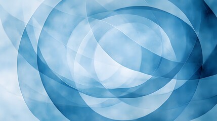 Poster - Abstract Blue Swirling Layers Design